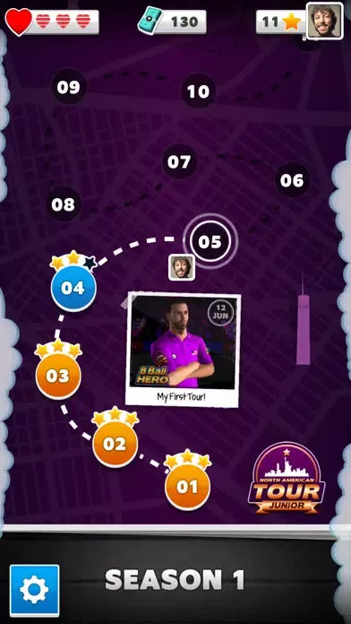 8 Ball Hero - Pool Puzzle Game سکرین شاٹس