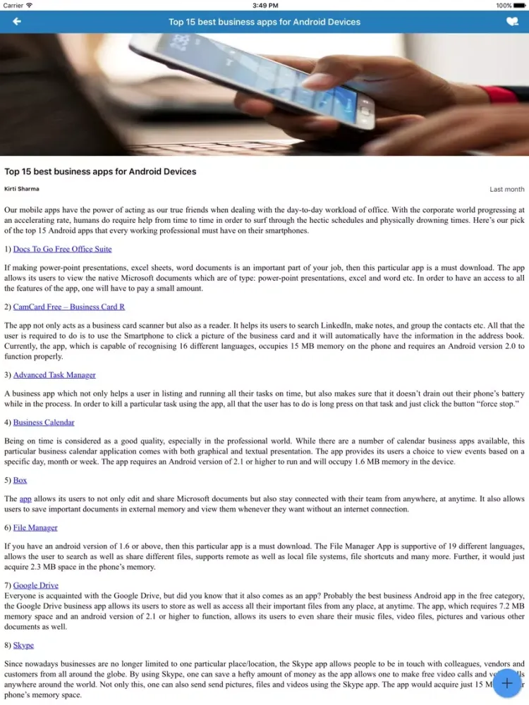 Tangkapan skrin IndianWeb2 iPad 