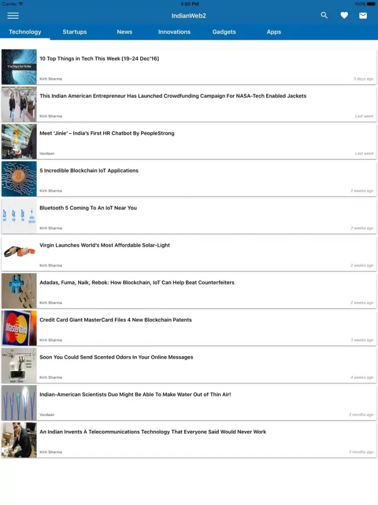 Tangkapan skrin IndianWeb2 iPad 