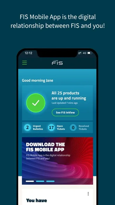 ภาพหน้าจอของ FIS Mobile