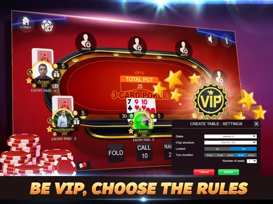 Svara - 3 Card Poker Online iPad 應用截圖