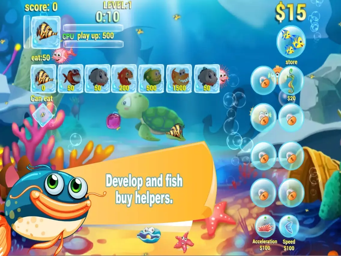 Screenshot di Hungry Fish Eat HD iPad 