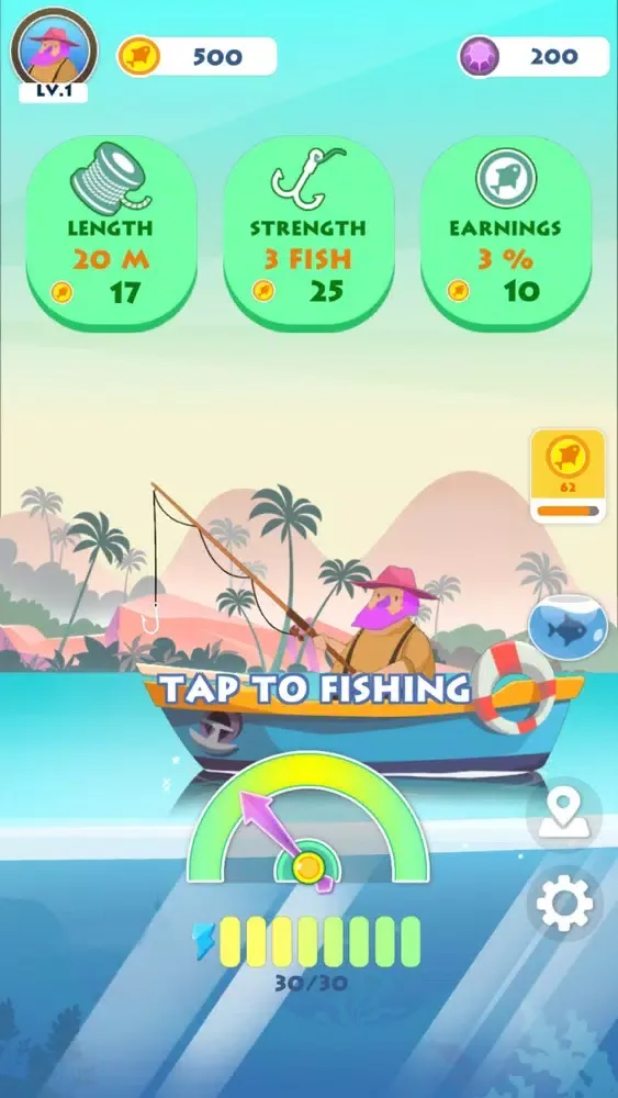 Tangkapan skrin Fishing Go