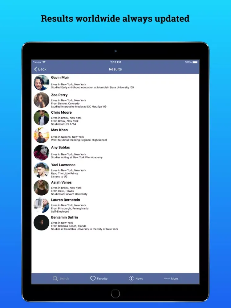 Social Search - Profile Viewer iPad  スクリーンショット