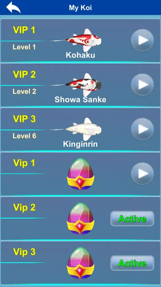 Tangkapan skrin Fish Koi