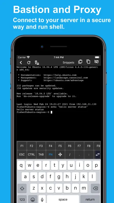 SSH Pulse Pro: Status, SSH应用截图