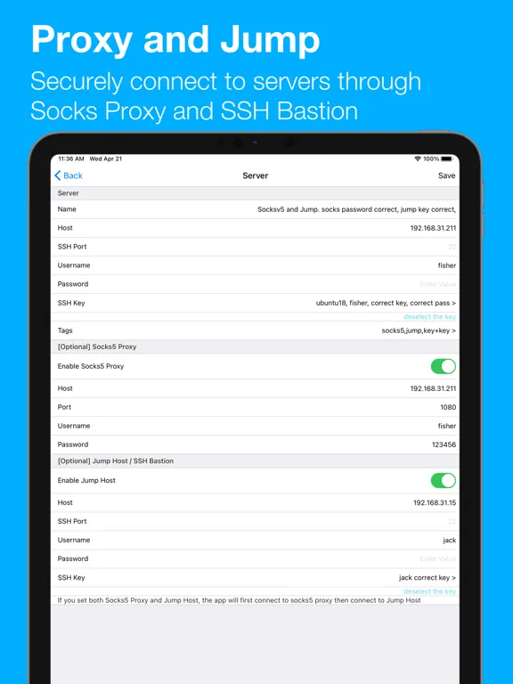 Captures d'écran de TermuXL Pro: SSH, SFTP, Shell iPad 