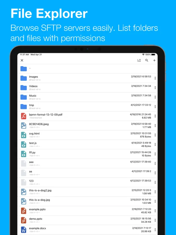 Captures d'écran de TermuXL Pro: SSH, SFTP, Shell iPad 