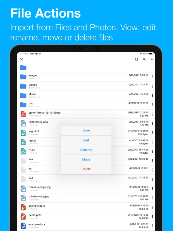 Captures d'écran de TermuXL Pro: SSH, SFTP, Shell iPad 