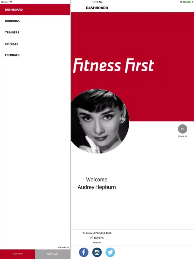 Скриншоты MyFitnessFirst iPad 