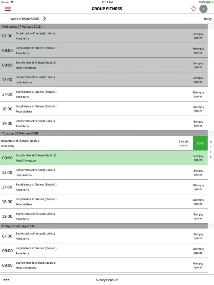 Скриншоты MyFitnessFirst iPad 