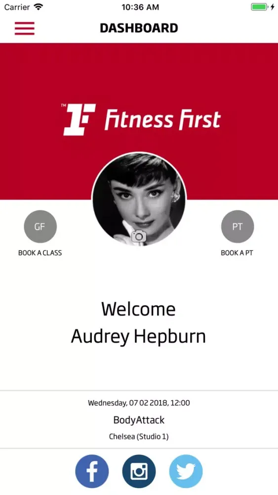 Скриншоты MyFitnessFirst