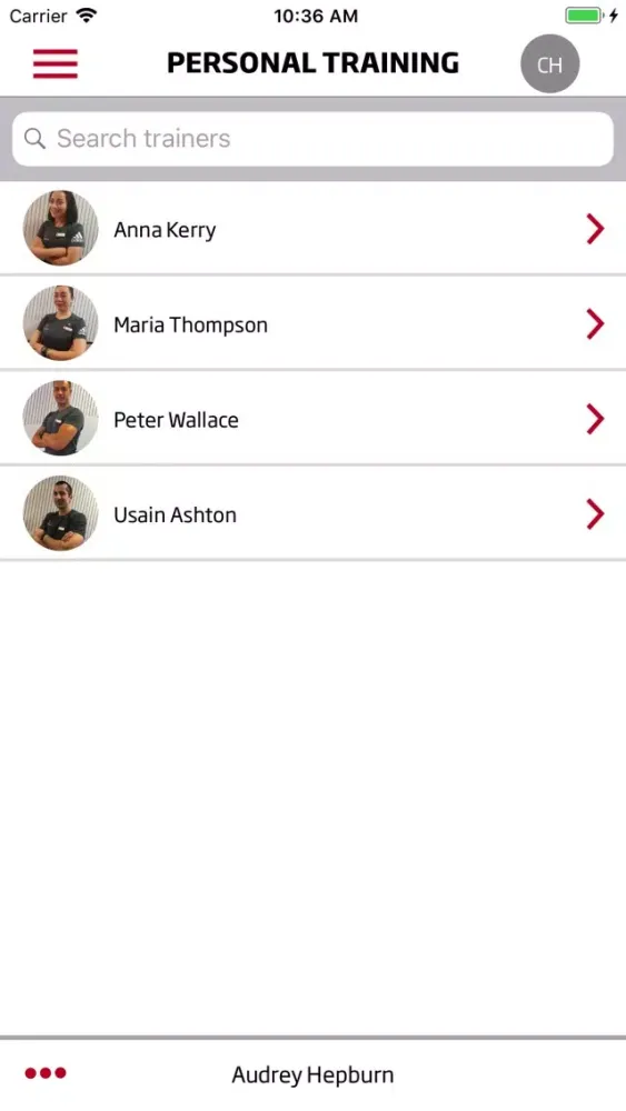 Скриншоты MyFitnessFirst