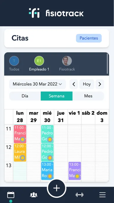 Скриншоты Fisiotrack