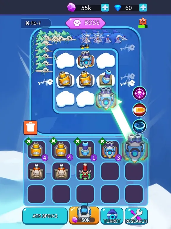 Capturas de tela do Bombs n Fishes iPad 