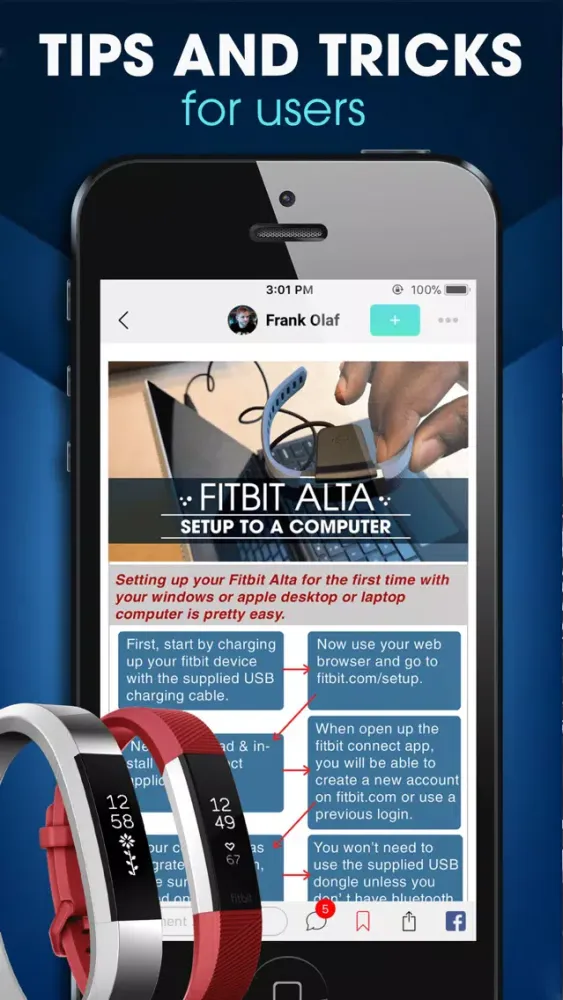 Captures d'écran de Fitbit Alta Community
