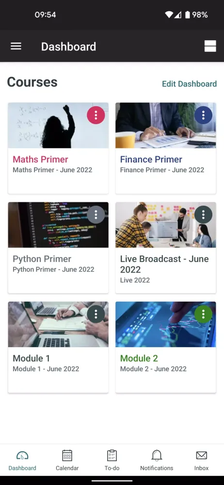 Fitch Learning Canvas App Screenshots