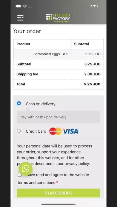 Screenshot di Fit Food Factory