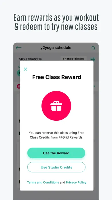 FitGrid: Fitness Class App Screenshots