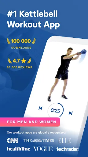 Tangkapan skrin Kettlebell