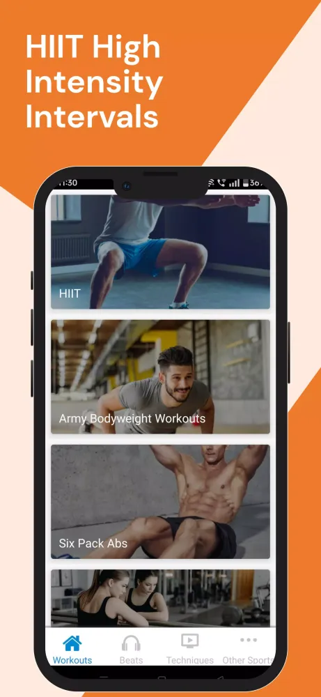 Capturas de tela do HIIT High Intensity Intervals