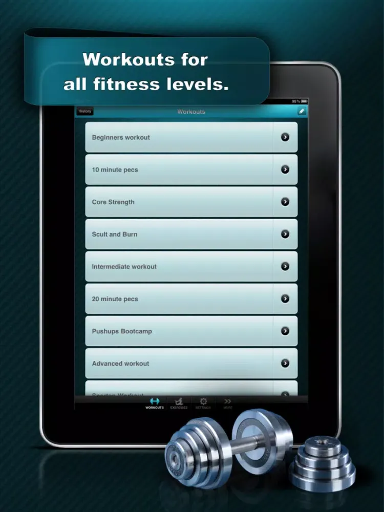 Capturas de tela do Push up Free - Fitness Workouts for Upper Strength iPad 