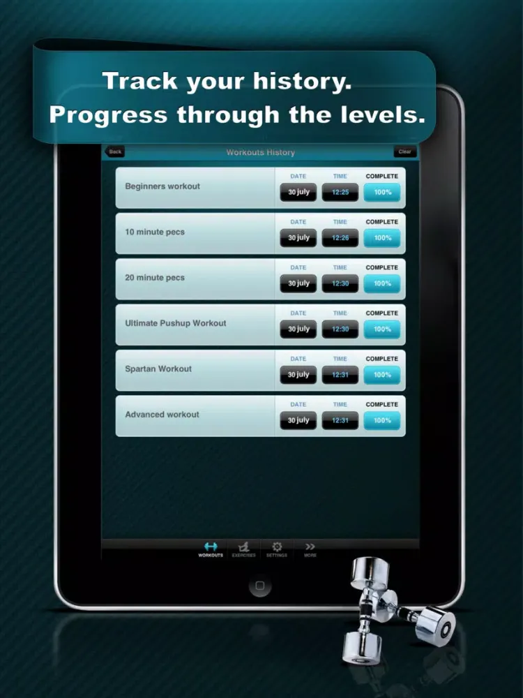 Capturas de tela do Push up Free - Fitness Workouts for Upper Strength iPad 