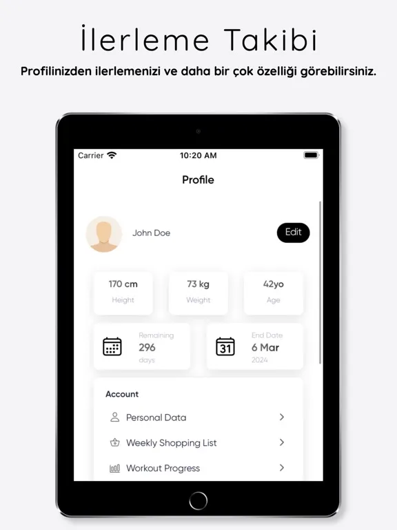 Tangkapan skrin Fitklinik iPad 