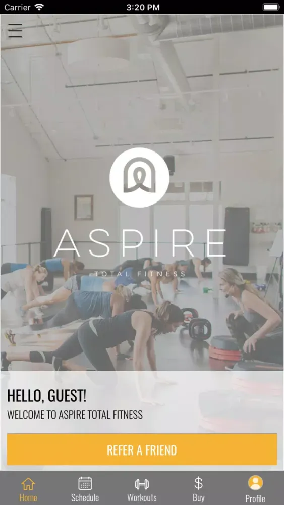 ASPIRE TOTAL FITNESS. Ekran Görüntüleri