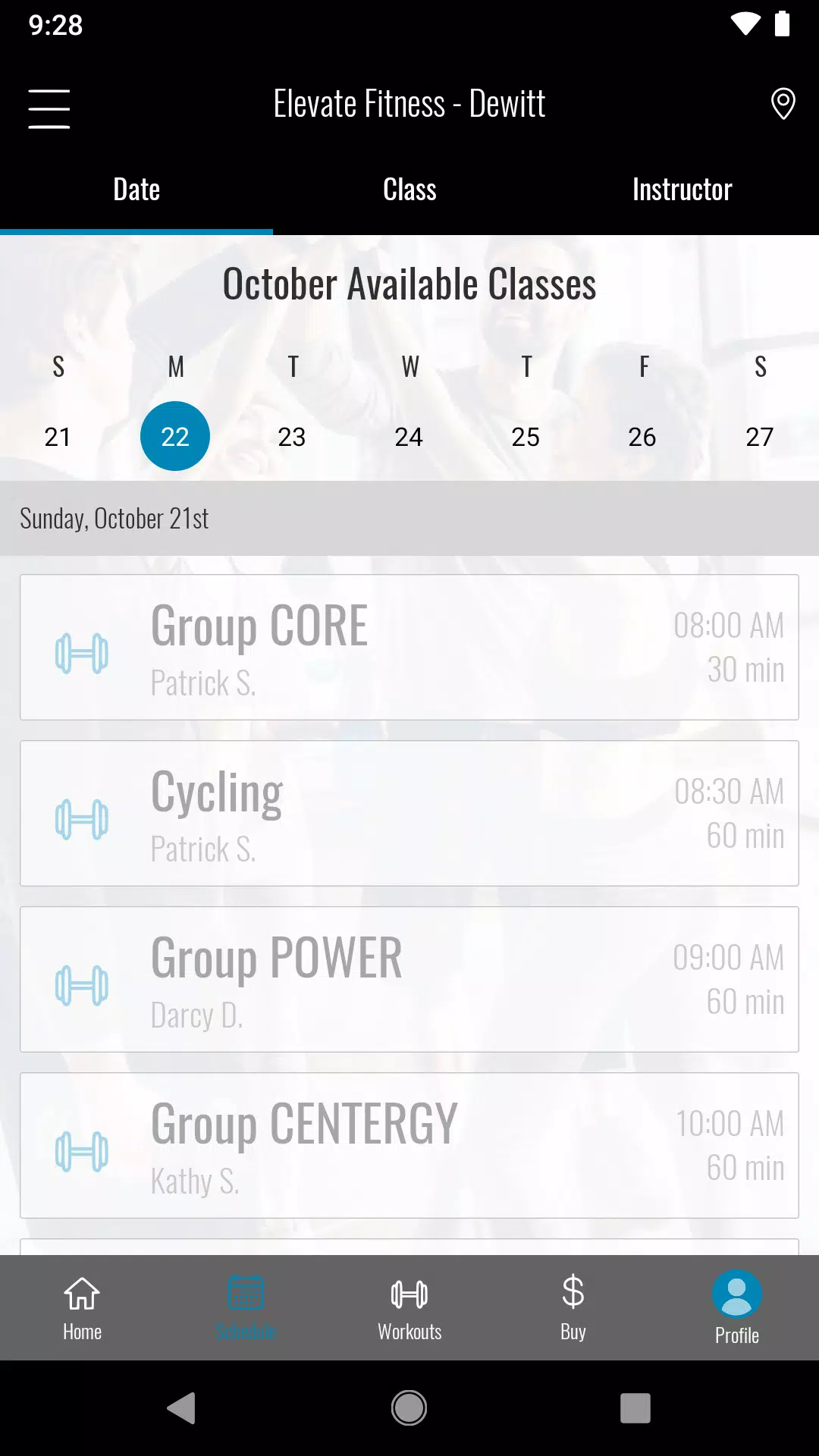 Elevate Fitness Screenshots