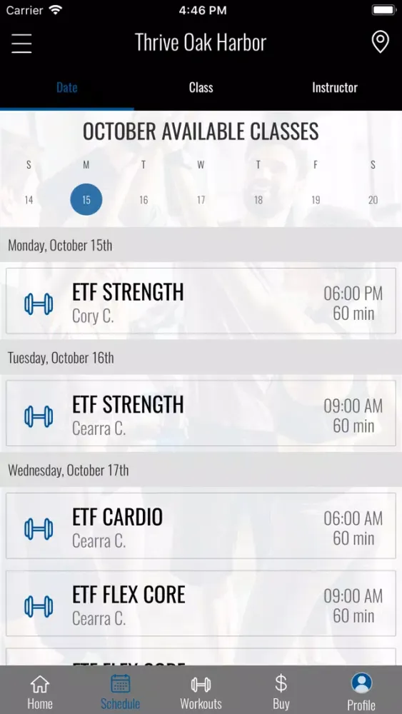 Zrzuty ekranu Thrive CF