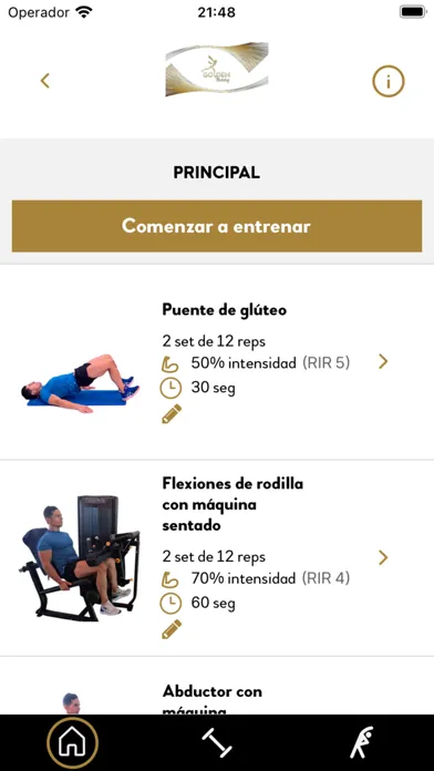 Capturas de tela do Golden Training Gym
