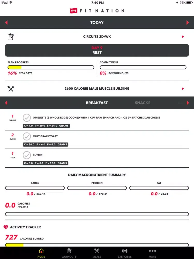 صور FitNation: Workout & Meal Plan iPad 