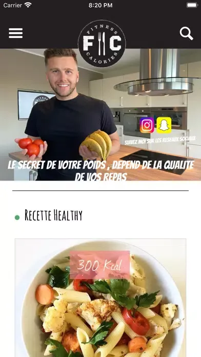 Fitness et Calories应用截图