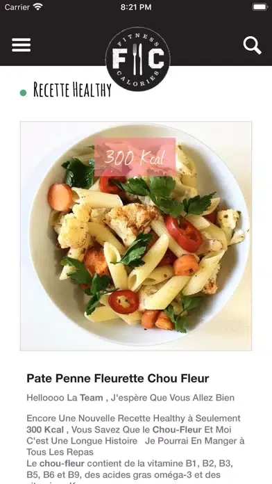 Fitness et Calories应用截图