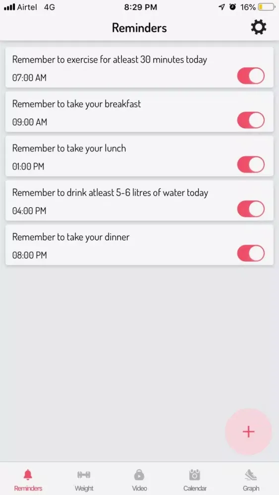 My Fitness Goals Screenshots