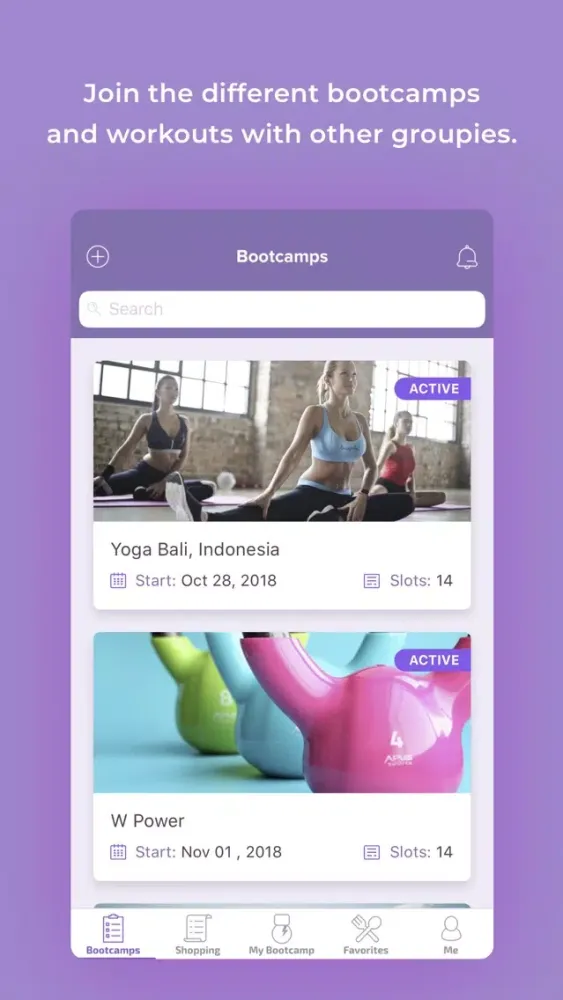 Screenshot di BootCamp Groupie