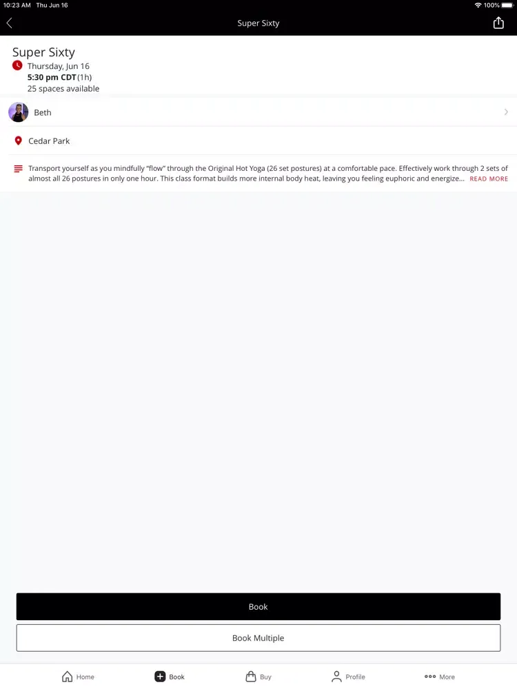 PURE Yoga Texas Mobile App iPad  Screenshots
