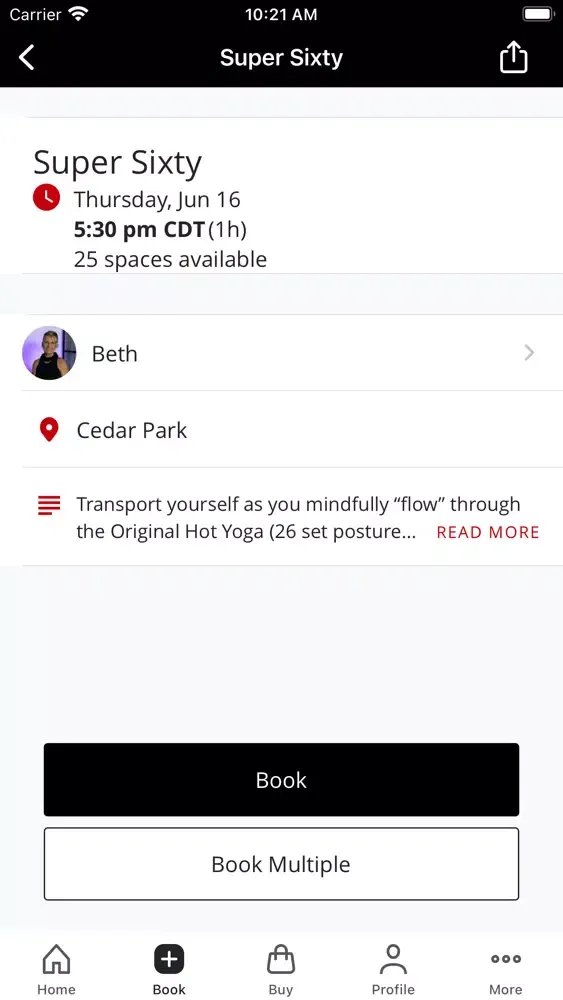 PURE Yoga Texas Mobile App Screenshots
