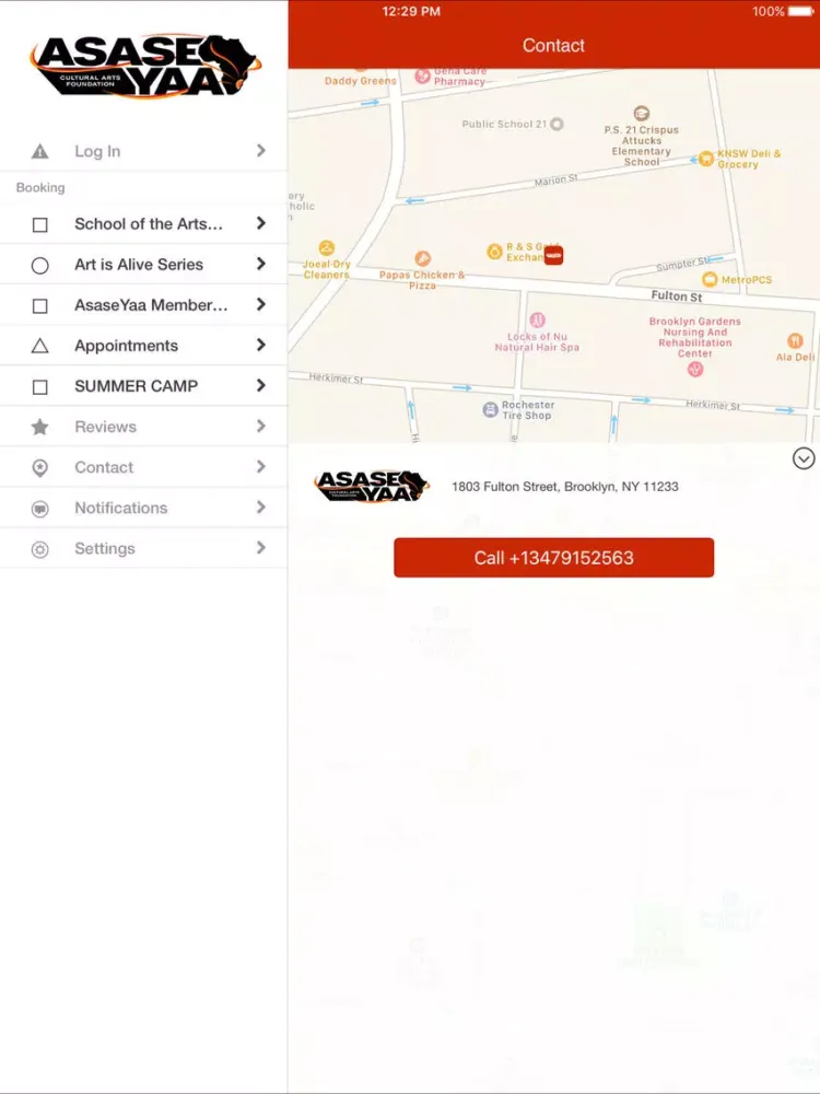 Tangkapan layar Asase Yaa Cultural Arts iPad 
