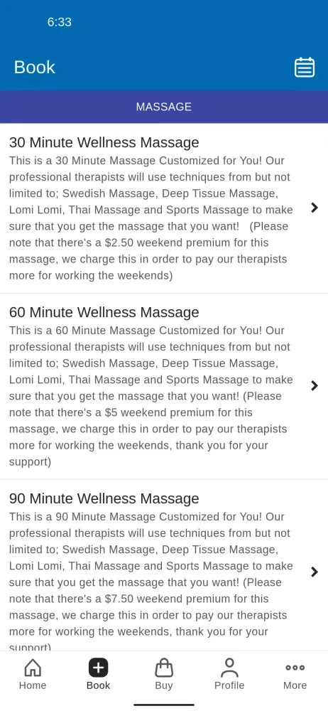 Zrzuty ekranu Asgard Massage
