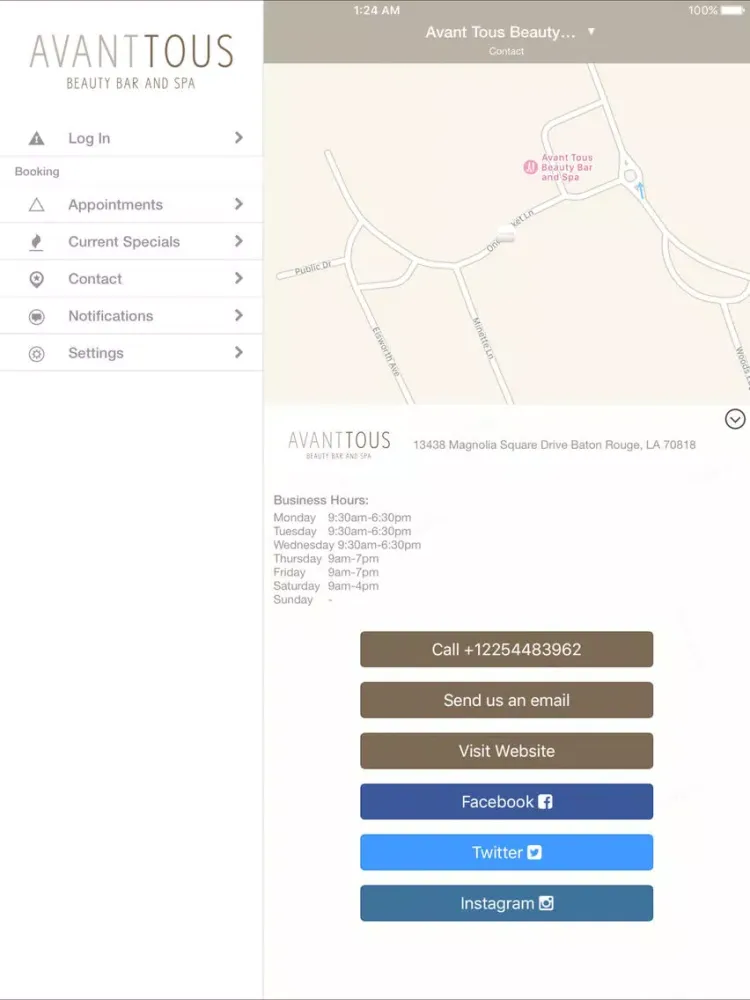 Capturas de pantalla de Avant Tous Beauty Bar and Spa iPad 