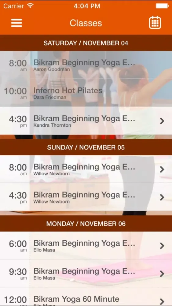 Tangkapan layar Bikram Hot Yoga Vancouver