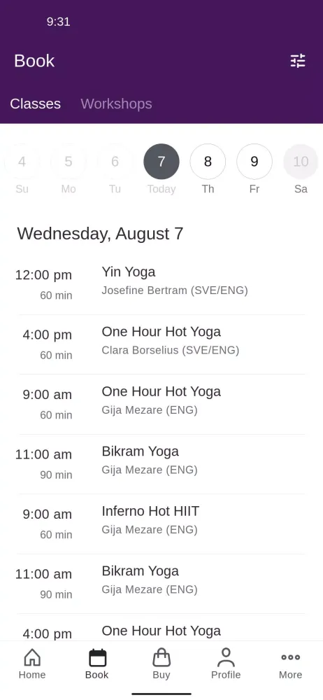 Hot Yoga West應用截圖