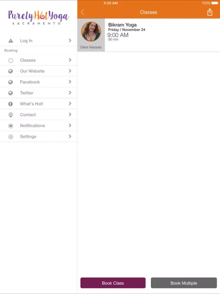 Capturas de pantalla de Purely Hot Yoga Sacramento iPad 