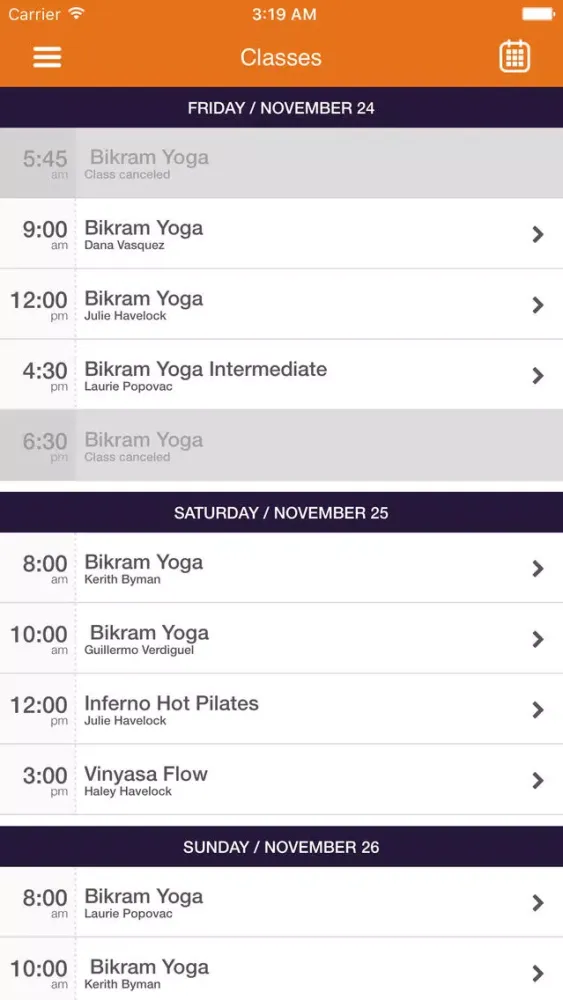 Capturas de pantalla de Purely Hot Yoga Sacramento