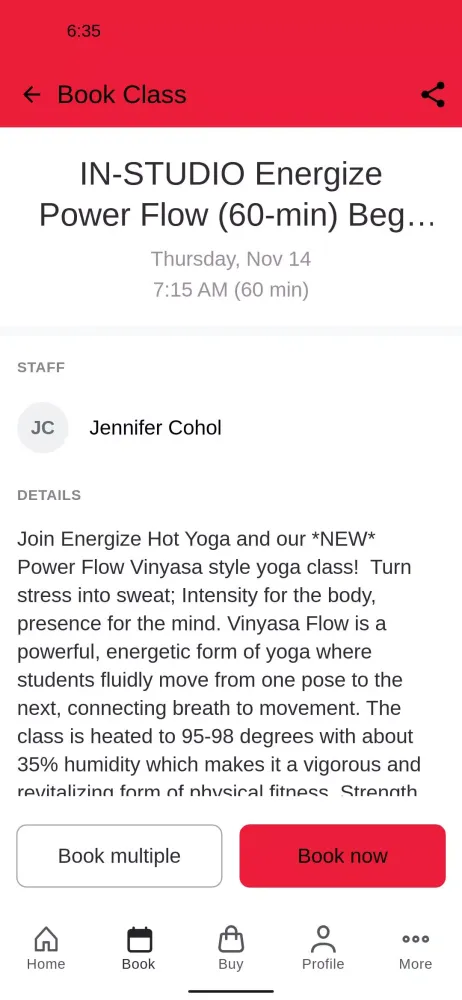 Energize Hot Yoga Santa Rosa應用截圖