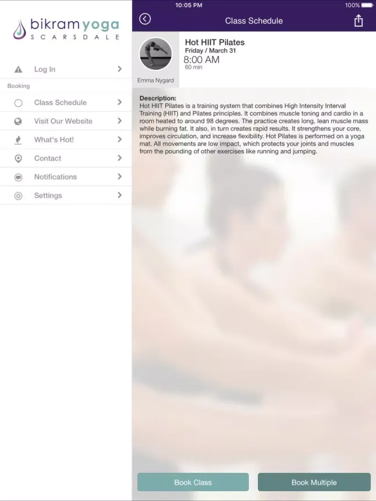 Capturas de pantalla de Bikram Yoga Scarsdale iPad 