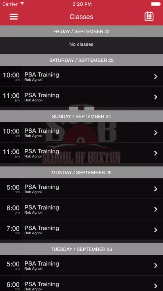 Capturas de pantalla de Buxton Athletic Training CTR