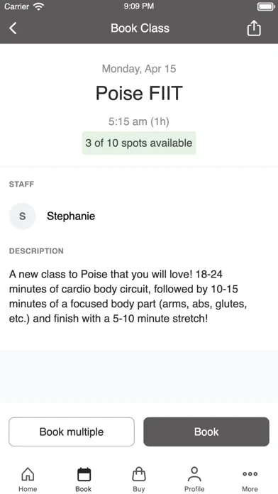 Capturas de pantalla de Poise Pilates+Barre LLC